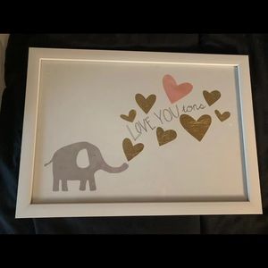 Elephant framed art